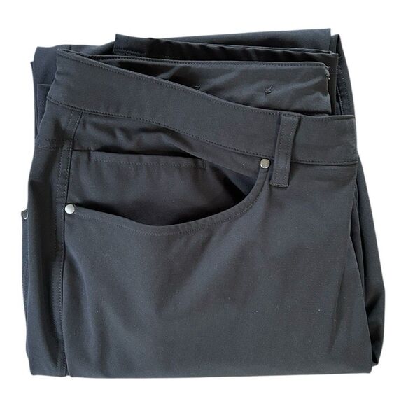 Lululemon ABC Classic-Fit 5 Pocket Pant Men's 38x33 Warpstreme Stretch Dark Gray - Picture 6 of 7